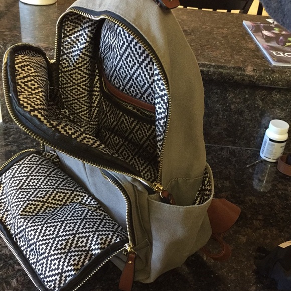 Grey chic backpack - Picture 2 of 7